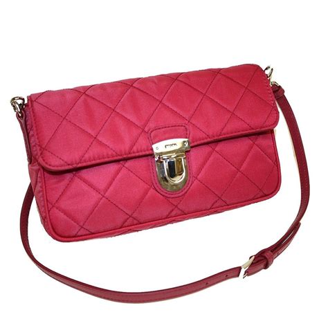 prada pattina shoulder quilted tessuto impuntu pink